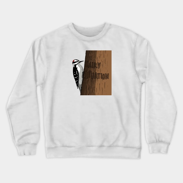 A Hairy Situation Crewneck Sweatshirt by Feathered Focus